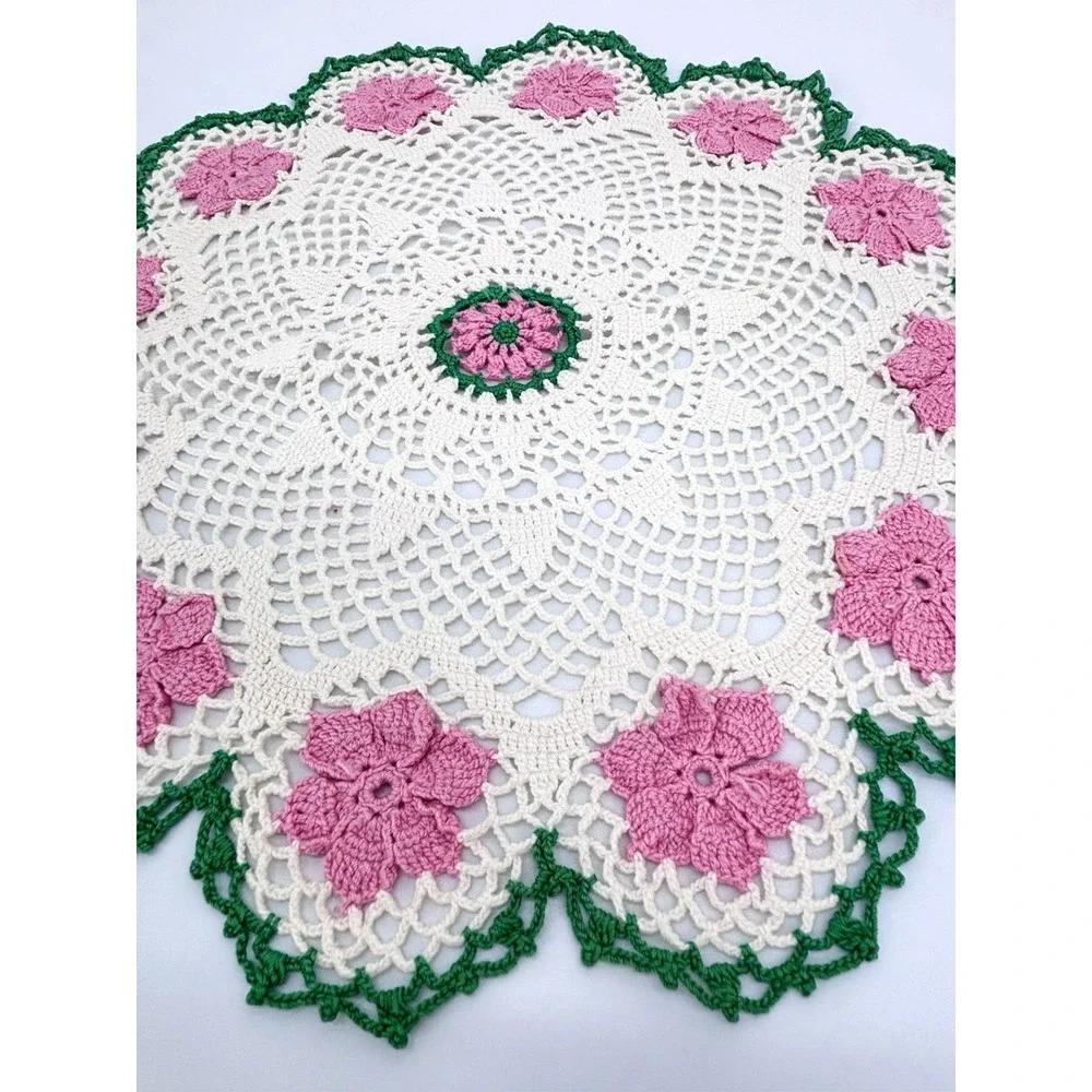 Vintage Handmade Crochet Doily 14